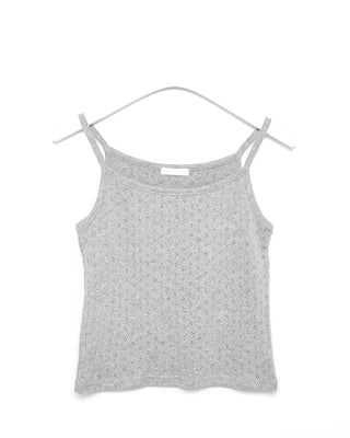Perforated Sleeveless Cardigan Set