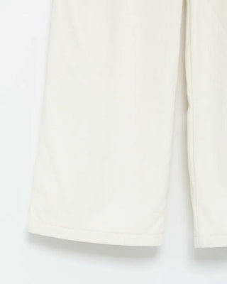 Wide-leg corduroy pants with string waistband