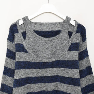 Striped layered knit