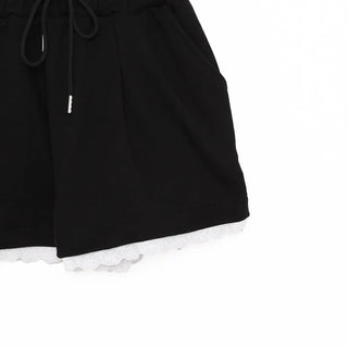 Lace short sweatpants