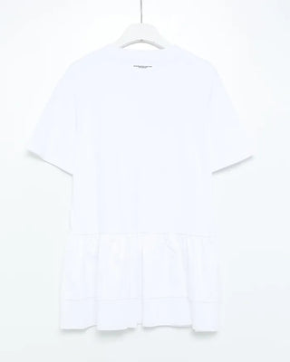 Frilled hem short-sleeve T-shirt