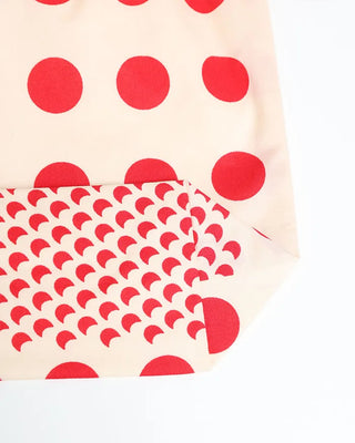Two-Pattern Dot Tote Bag
