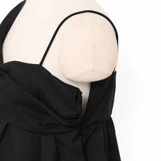Asymmetrical Ribbon Design Sleeveless Dress