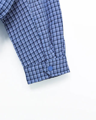 Gingham check half-zip pullover