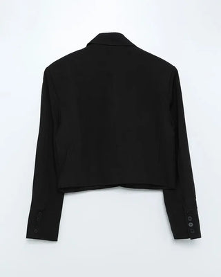 Cropped button jacket