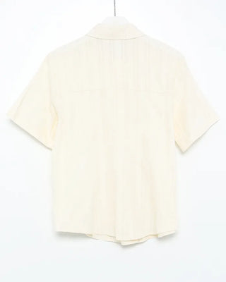 Ethnic striped cotton half shirt