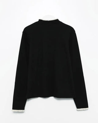 Slim-fit frill detail knit
