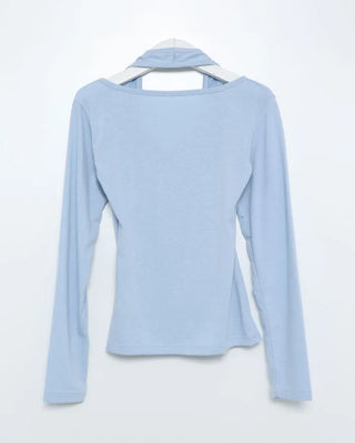 Halter neck layered cardigan