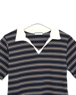 Colored striped short-sleeved T-shirt