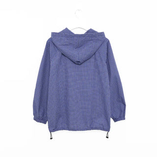 Checkered button hoodie