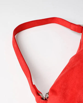 Suede shoulder bag