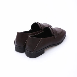 Square-toe simple loafers