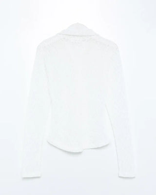 Lace sheer shirt blouse