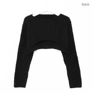 Cropped Rib Knit