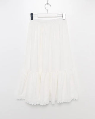 Lace frill long skirt