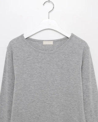 Brushed Cotton Loose Long-Sleeve T-Shirt