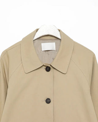 Square pocket single half trench coat