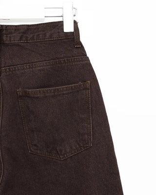 Brown cotton straight pants