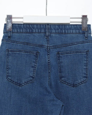 Blue slit point denim pants