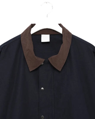 (Unisex) Drawstring Hem Bicolor Blouson