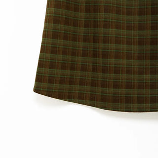 Classic check long skirt