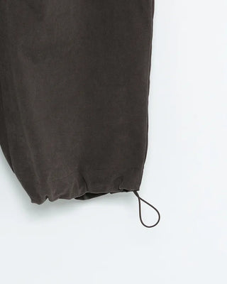 Gathered Belt Set Unique Pocket Peach Cotton Pants
