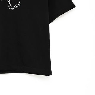 Ribbon short-sleeved cropped T-shirt