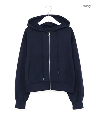 Daily Cropped Hooded Zip-Up