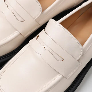 Round platform loafers