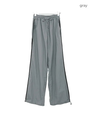 Track line wide pants