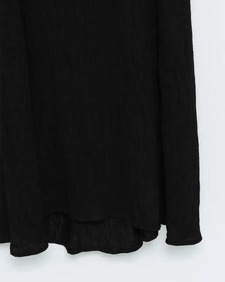String pleated sleeveless long dress