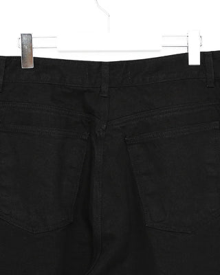 Black Simple Cotton Wide Pants
