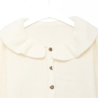 Ribbon Frill Collar Cardigan