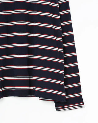 Striped long-sleeved cut and sew