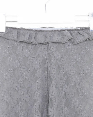 Waist frill lace half leggings