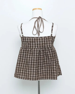 Checkered camisole set