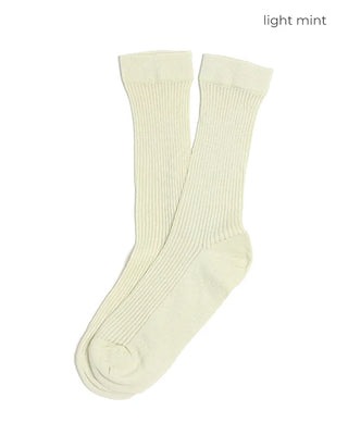 See-through ribbed socks