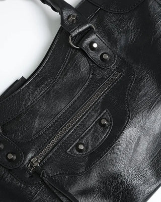 Studded design shoulder bag