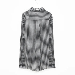 Unisex seersucker check shirt