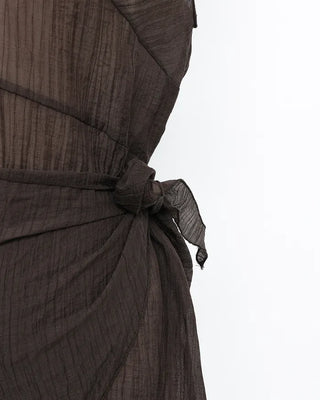 Scarf set sheer layered dress