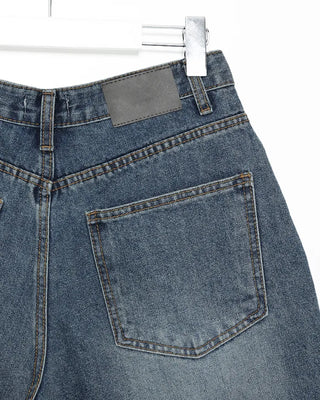 Vintage Wash Bermuda Denim Pants