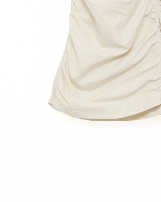 Banded Shirring Midi Skirt