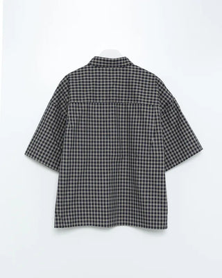 Checked cropped overshirt
