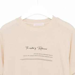 Lettering Tencel Half-Sleeve T-Shirt