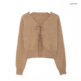 Ribbon knit cardigan
