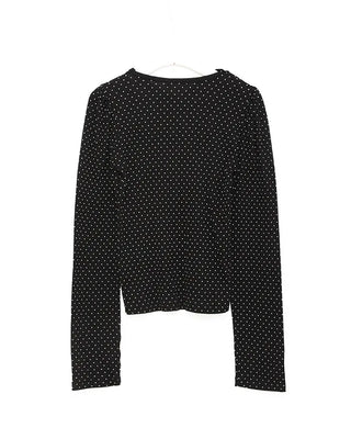 Dot Puff Slim Long T-Shirt