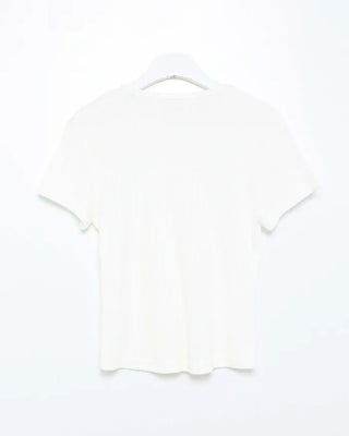 Jacquard cotton rib T-shirt