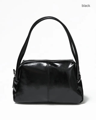 2-way center seam leather tote bag