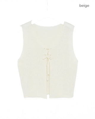 Ribbon knit vest