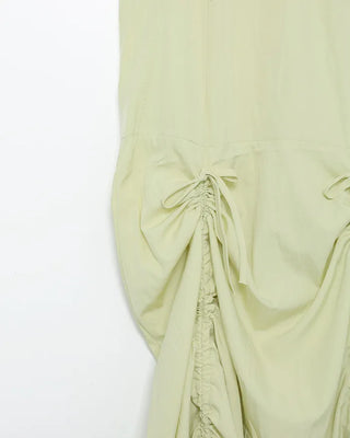 Drawstring Sleeveless Long Dress